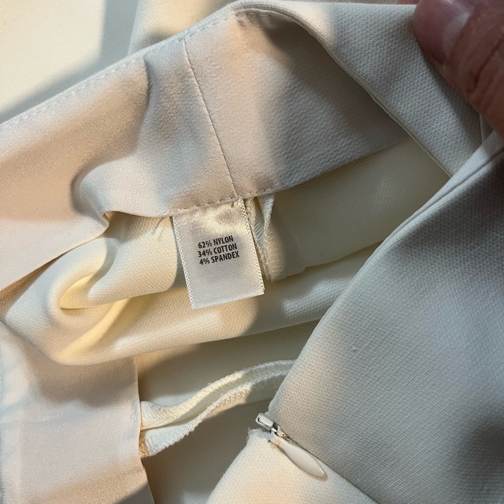 ST. JOHN Cream tapered leg Trouser dress pants - Picture 10 of 12